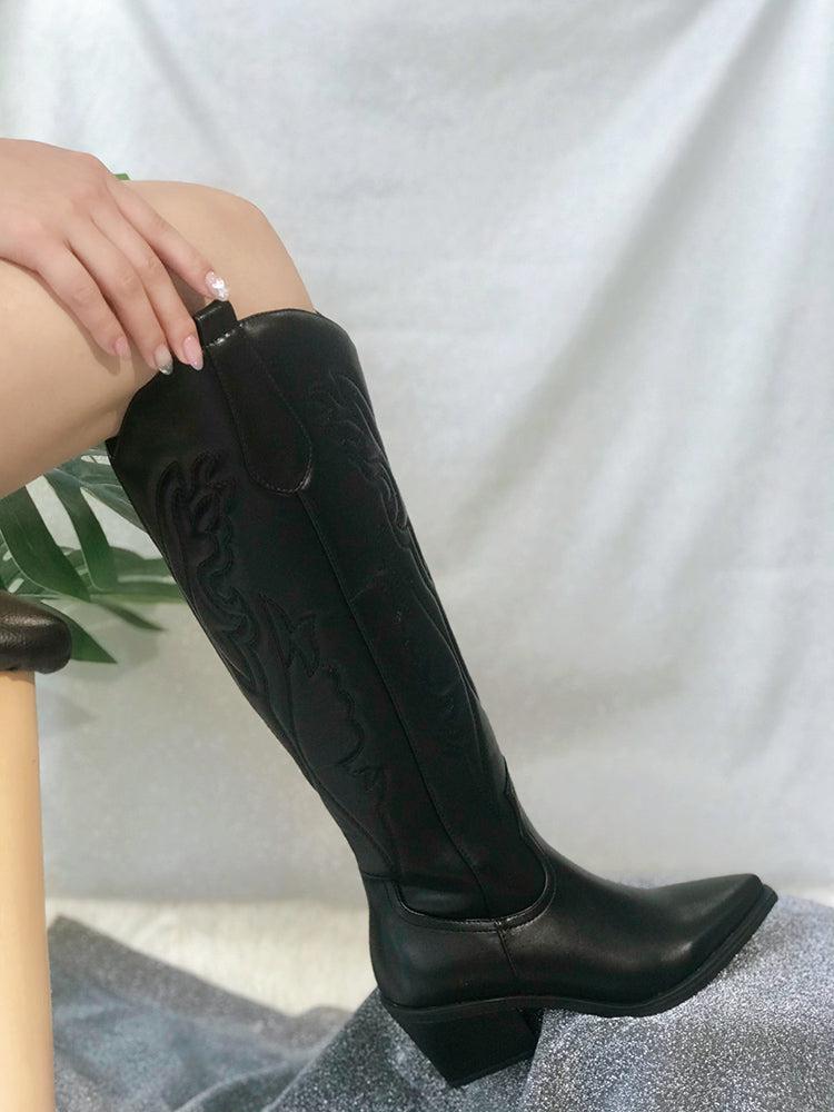 Disco Cowgirl Western Knee-High Boots - KAYSMAR