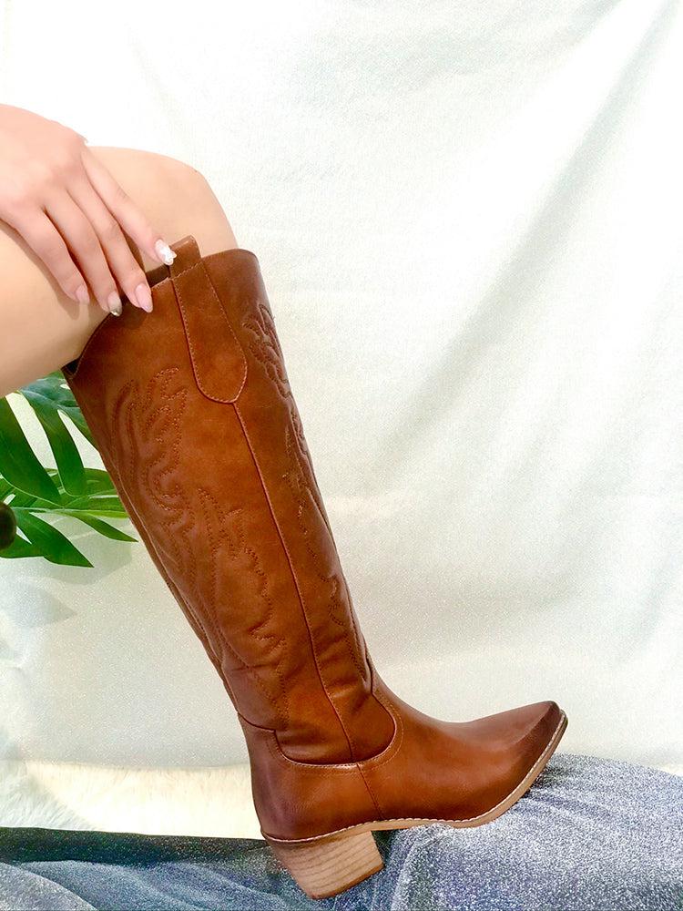 Disco Cowgirl Western Knee-High Boots - KAYSMAR
