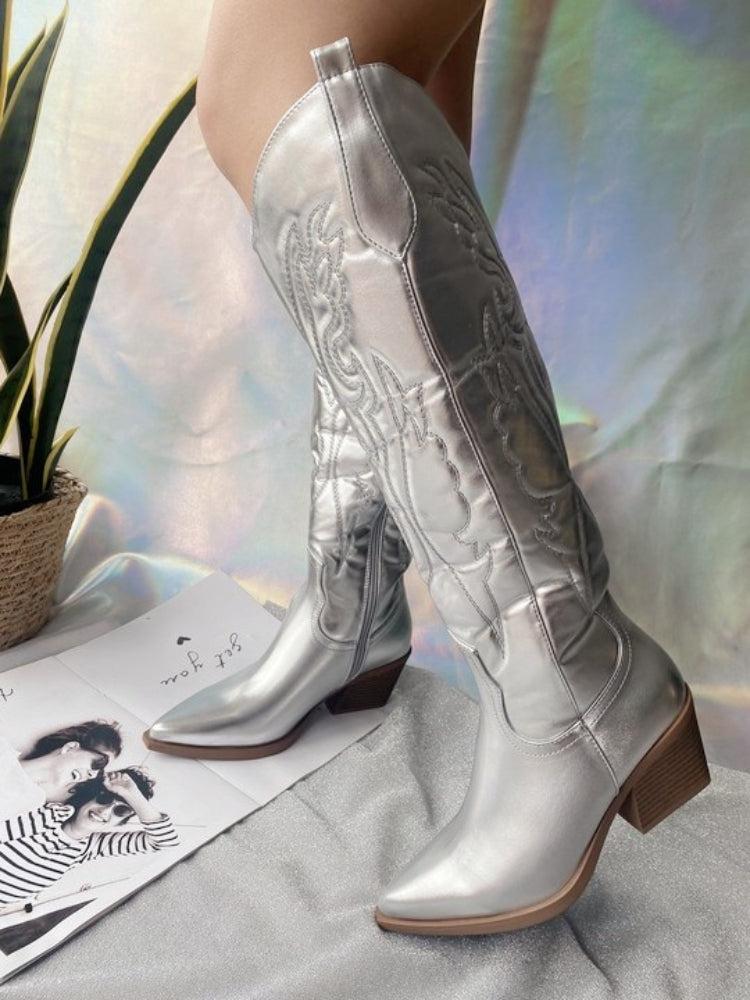 Disco Cowgirl Western Knee-High Boots - KAYSMAR