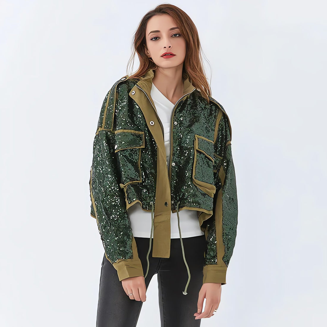 Disco Cowgirl Sequined Zip-Up Jacket - KAYSMAR