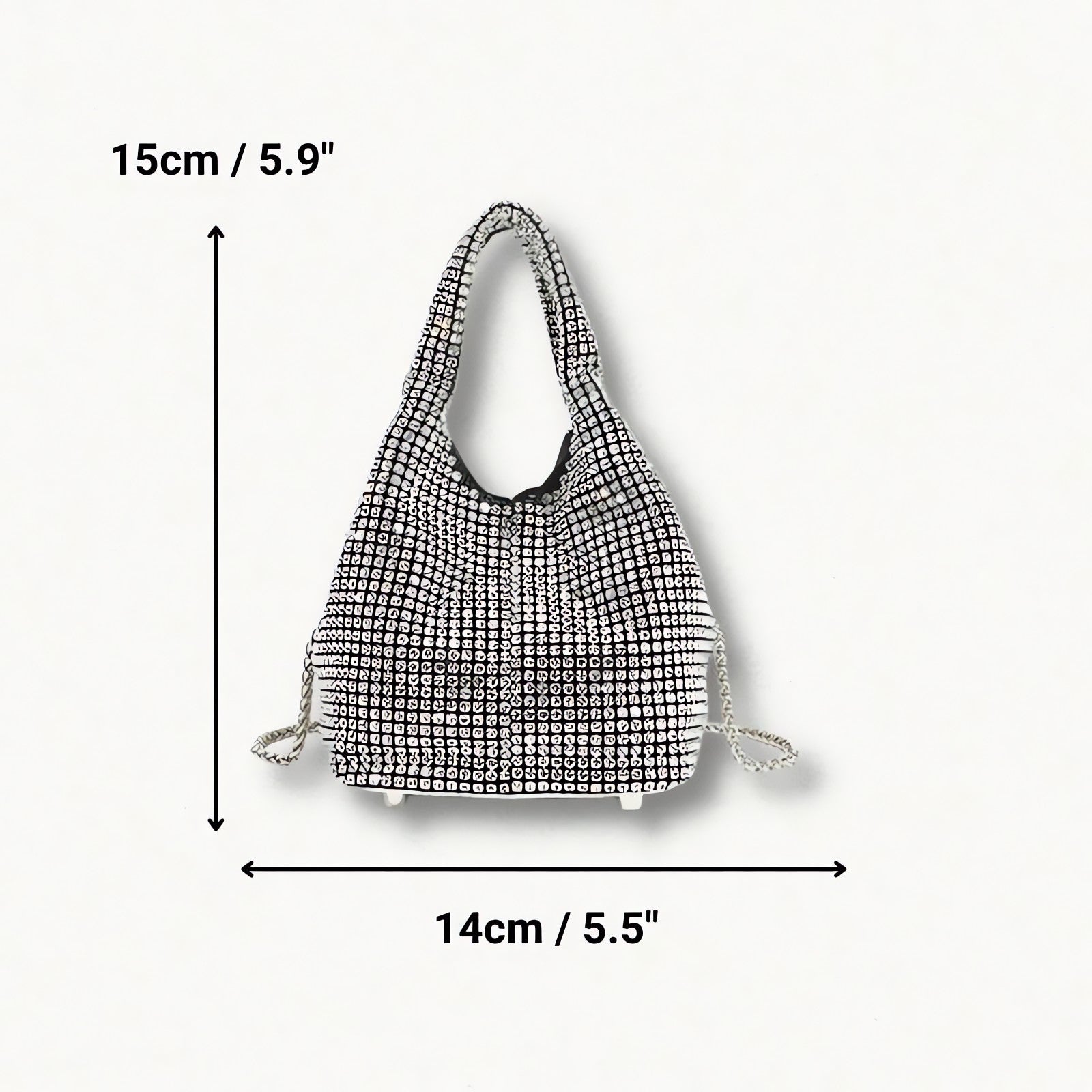 Disco Cowgirl Silver Rhinestone Handbag - KAYSMAR