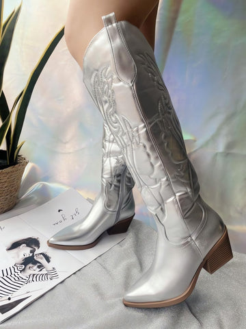 Disco Cowgirl Western Knee-High Boots - KAYSMAR