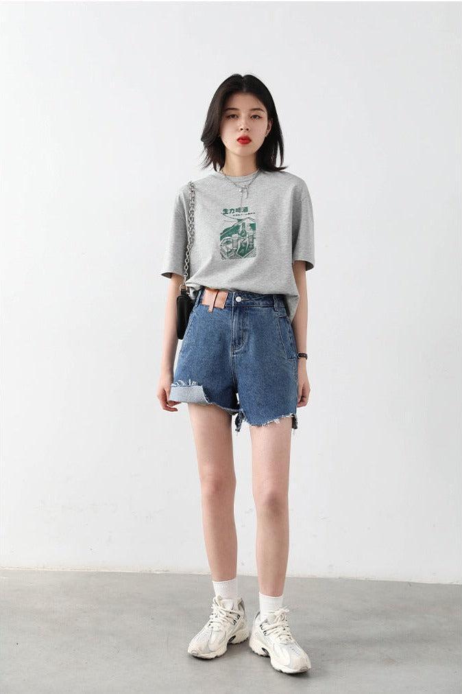 Distressed Jean Shorts - KAYSMAR