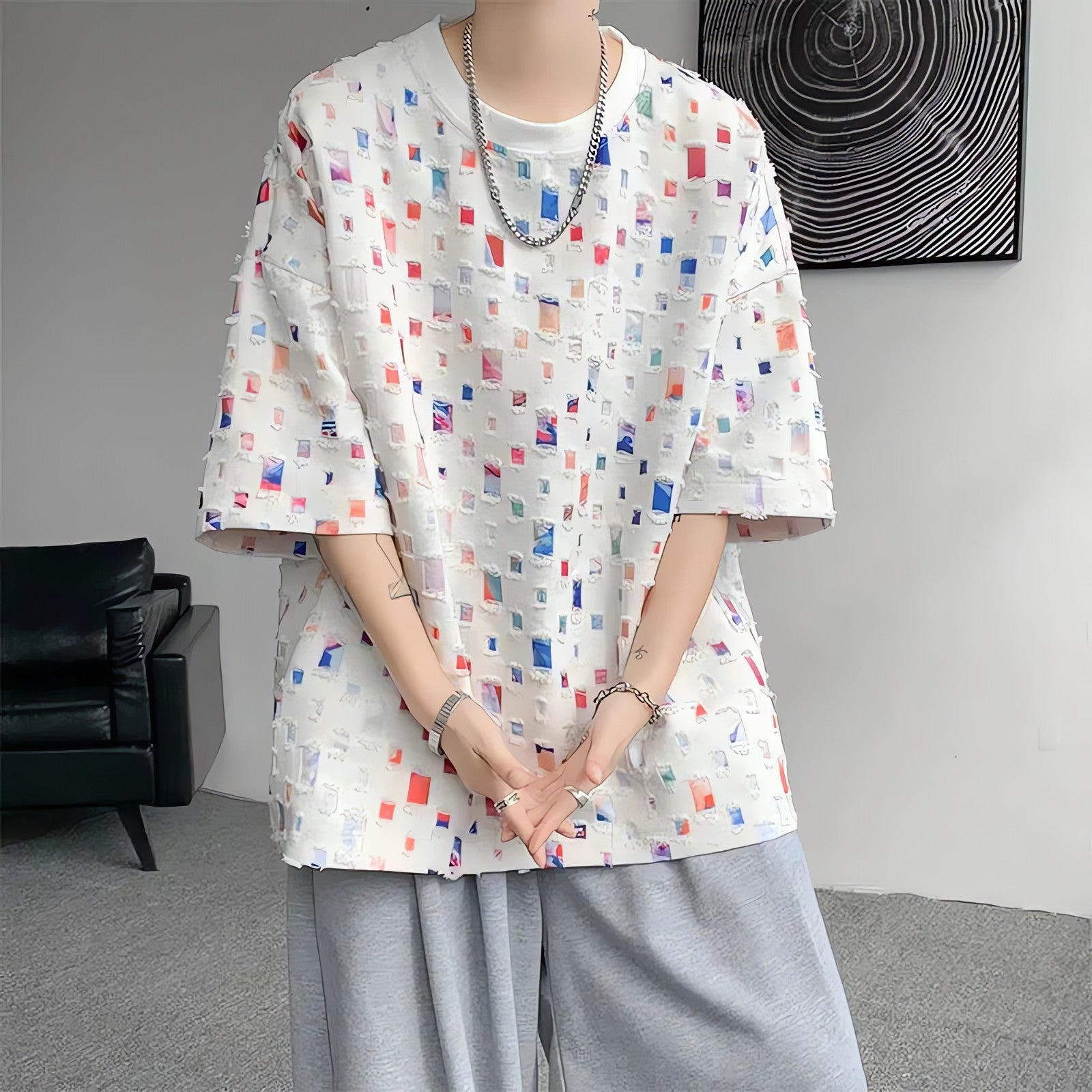 Distressed Linen Tee - KAYSMAR