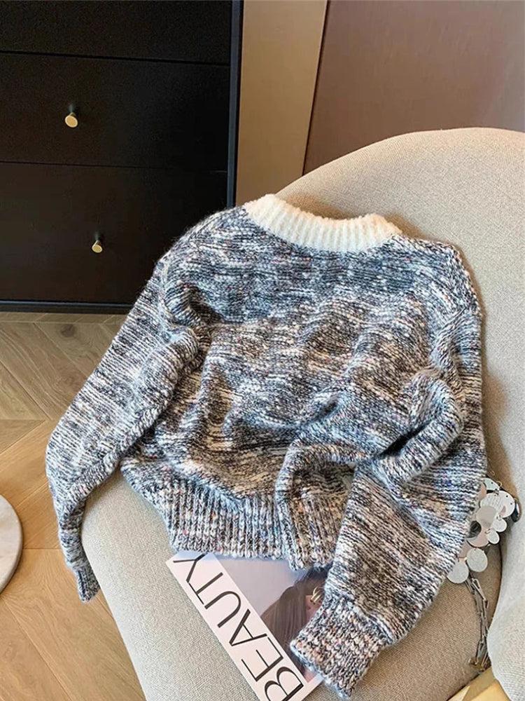 Dog Embroidered Double Zip-Up Knitted Cardigan - KAYSMAR