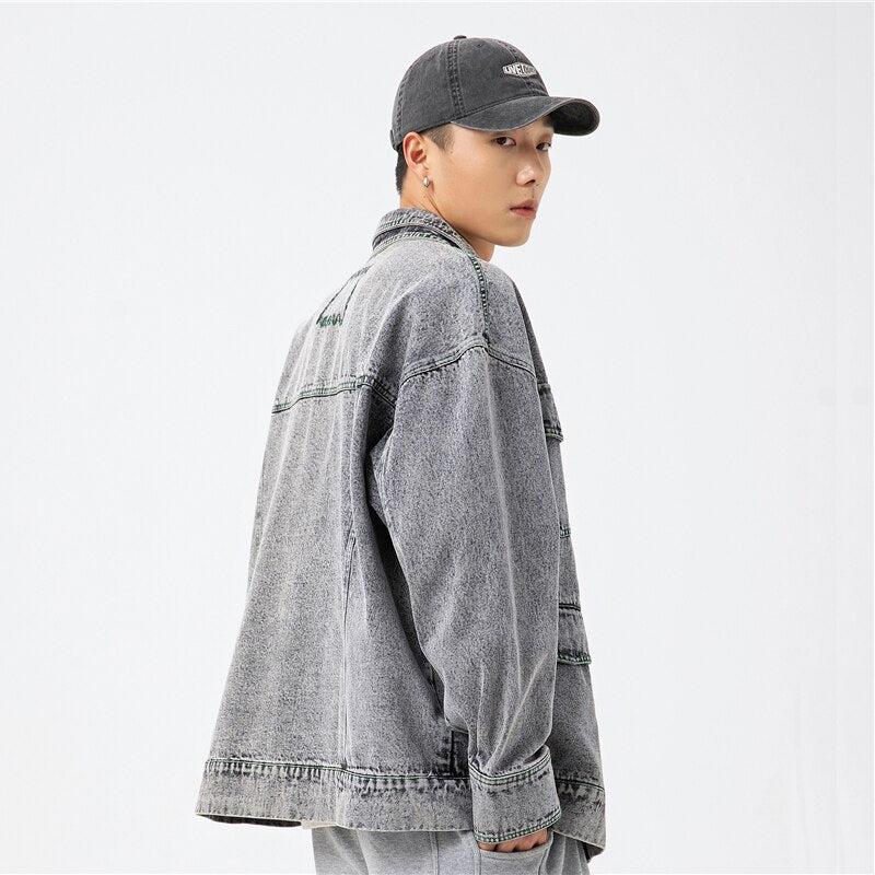 Double-Collared Denim Jacket - KAYSMAR