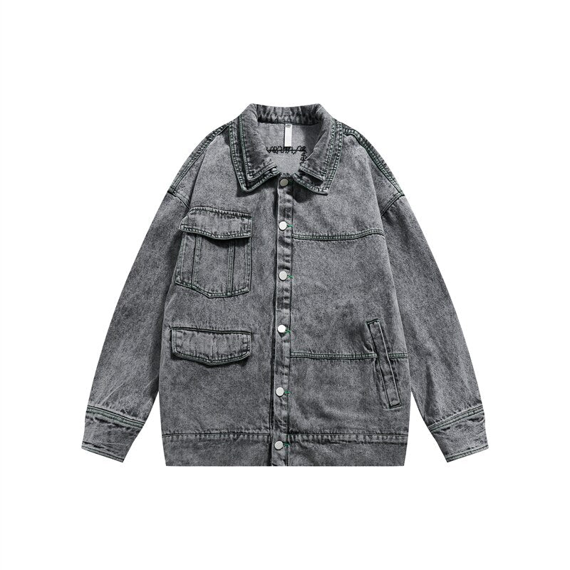 Double-Collared Denim Jacket - KAYSMAR