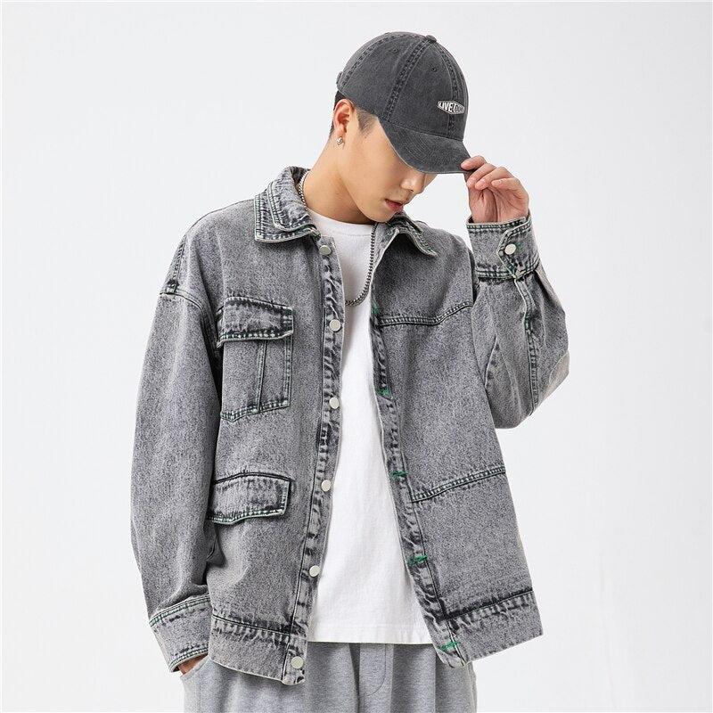 Double-Collared Denim Jacket - KAYSMAR