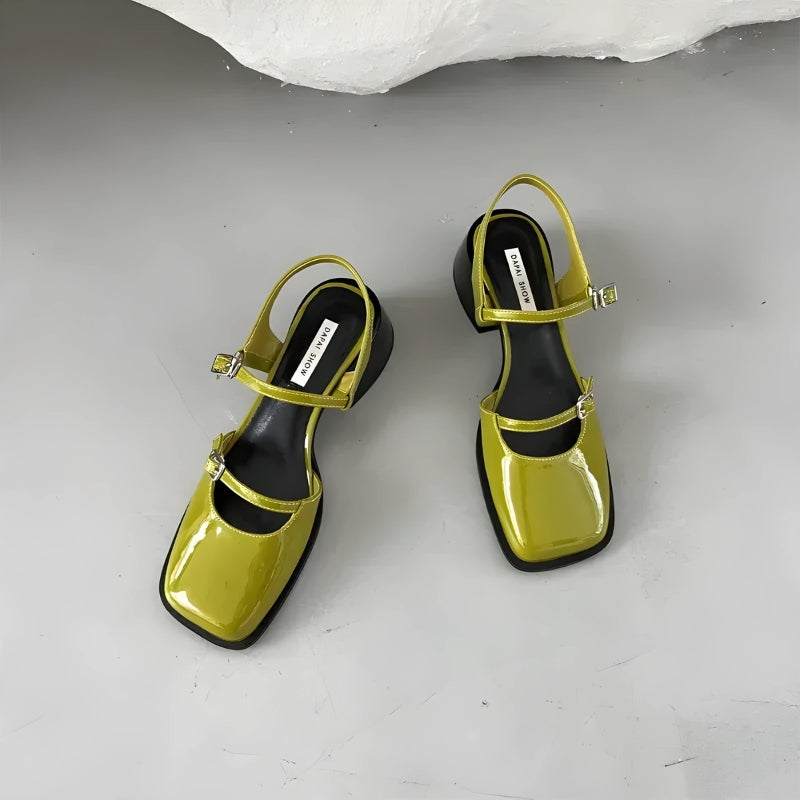 Double Strap Mary Jane High Heels - KAYSMAR