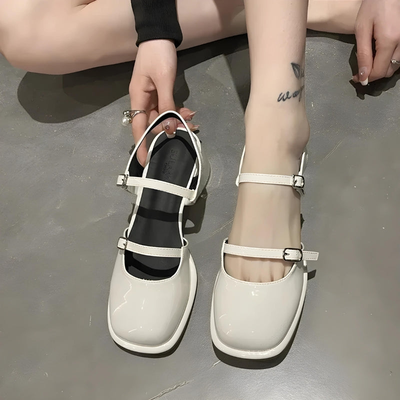 Double Strap Mary Jane High Heels - KAYSMAR