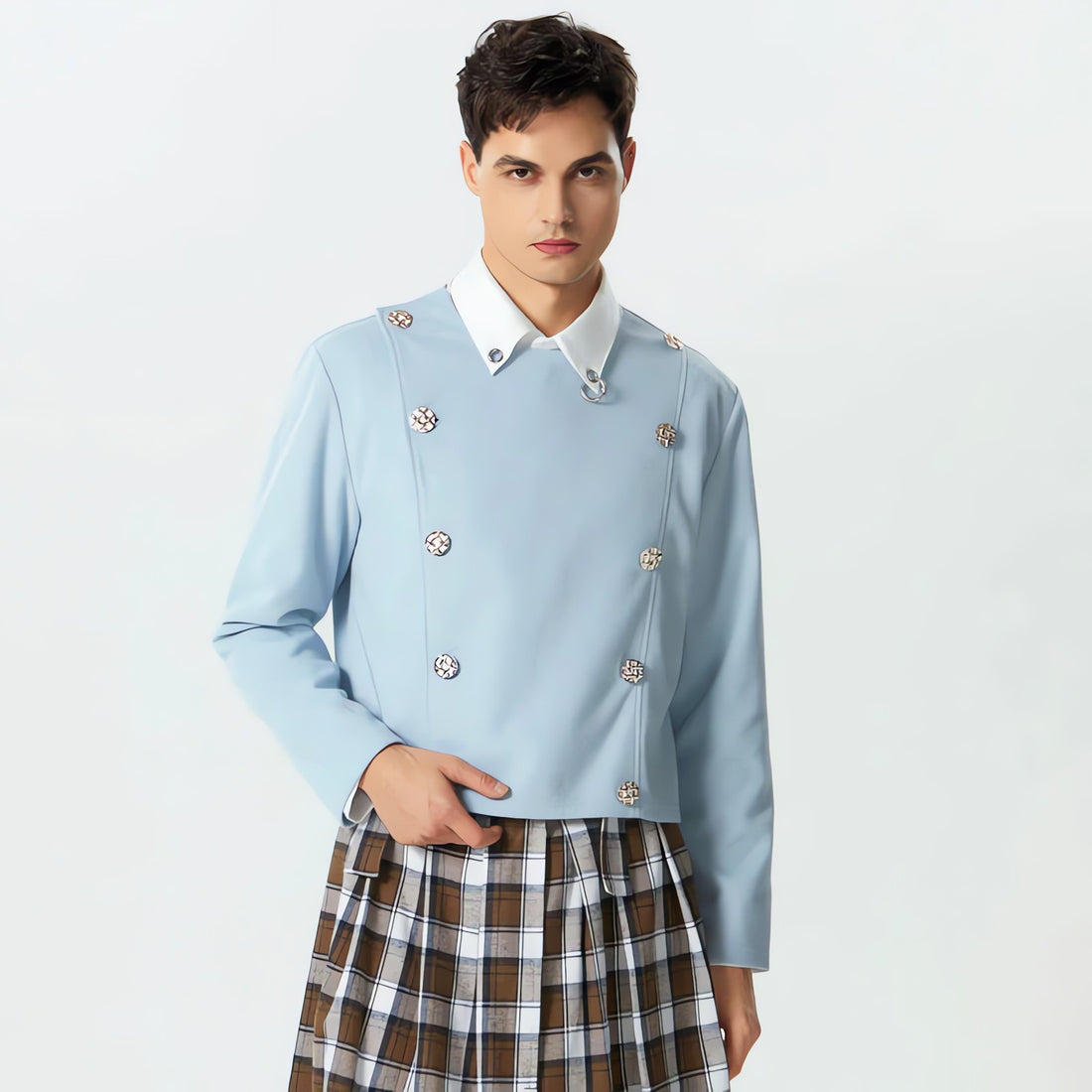 Double Breasted O-Neck Jacket - KAYSMAR