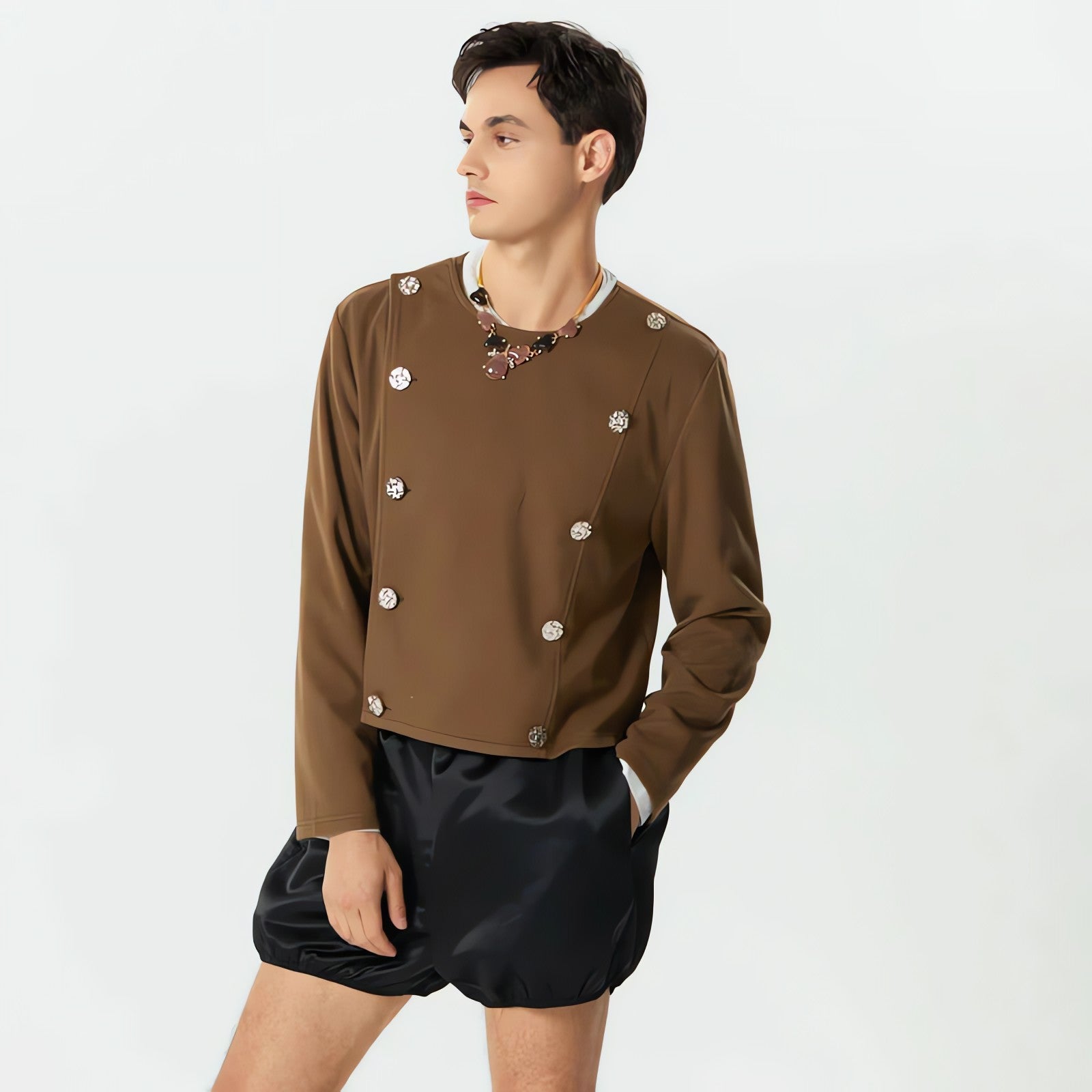 Double Breasted O-Neck Jacket - KAYSMAR