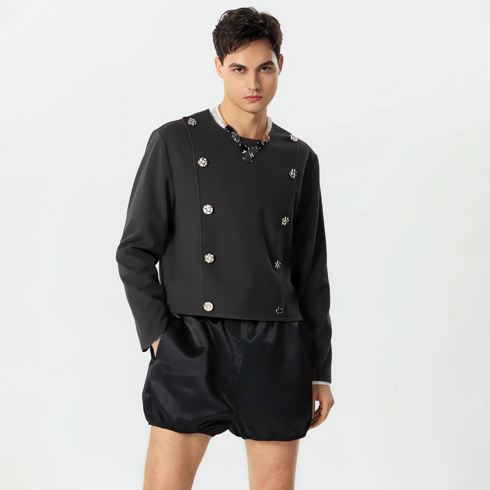 Double Breasted O-Neck Jacket - KAYSMAR