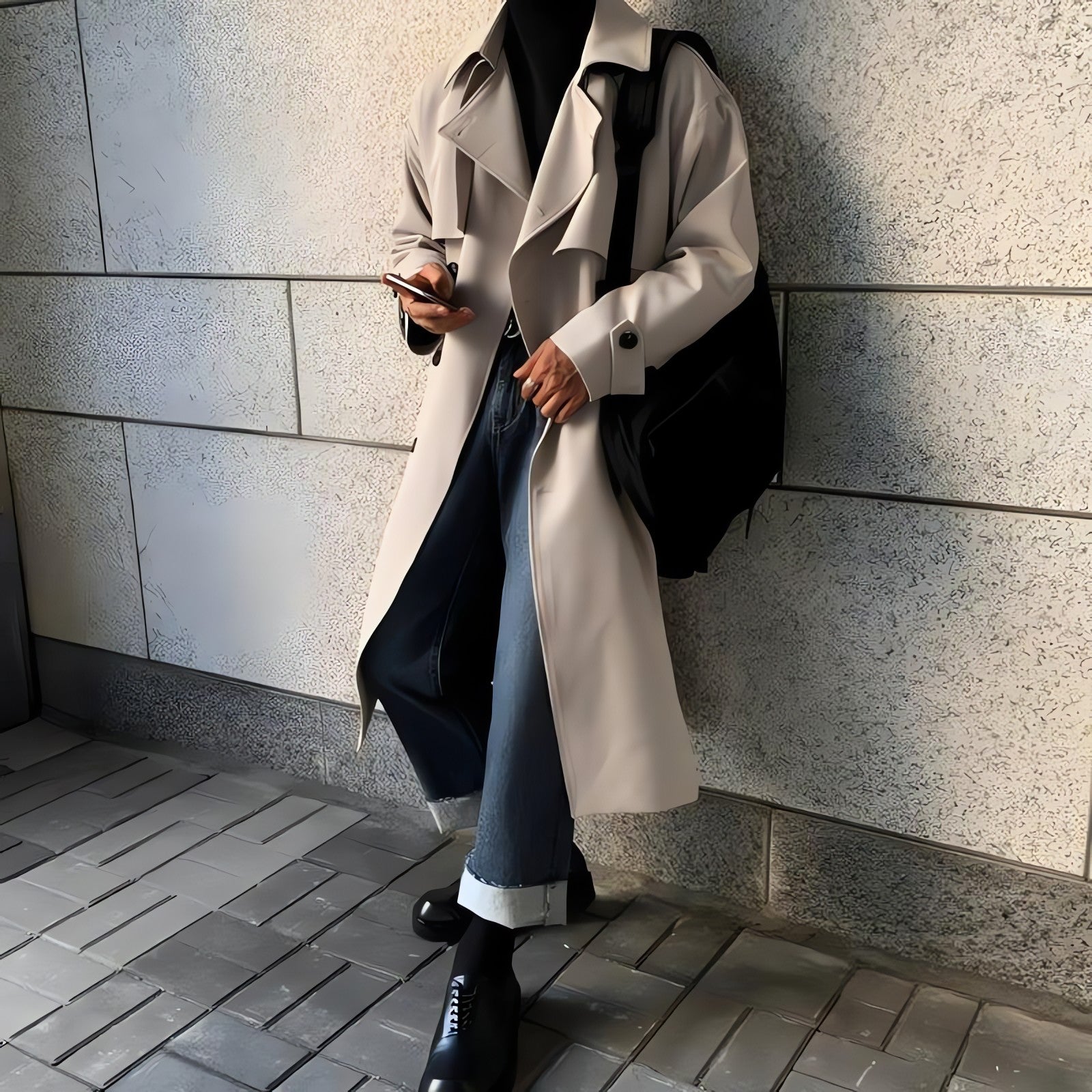 Double Breasted Trench Coat - KAYSMAR