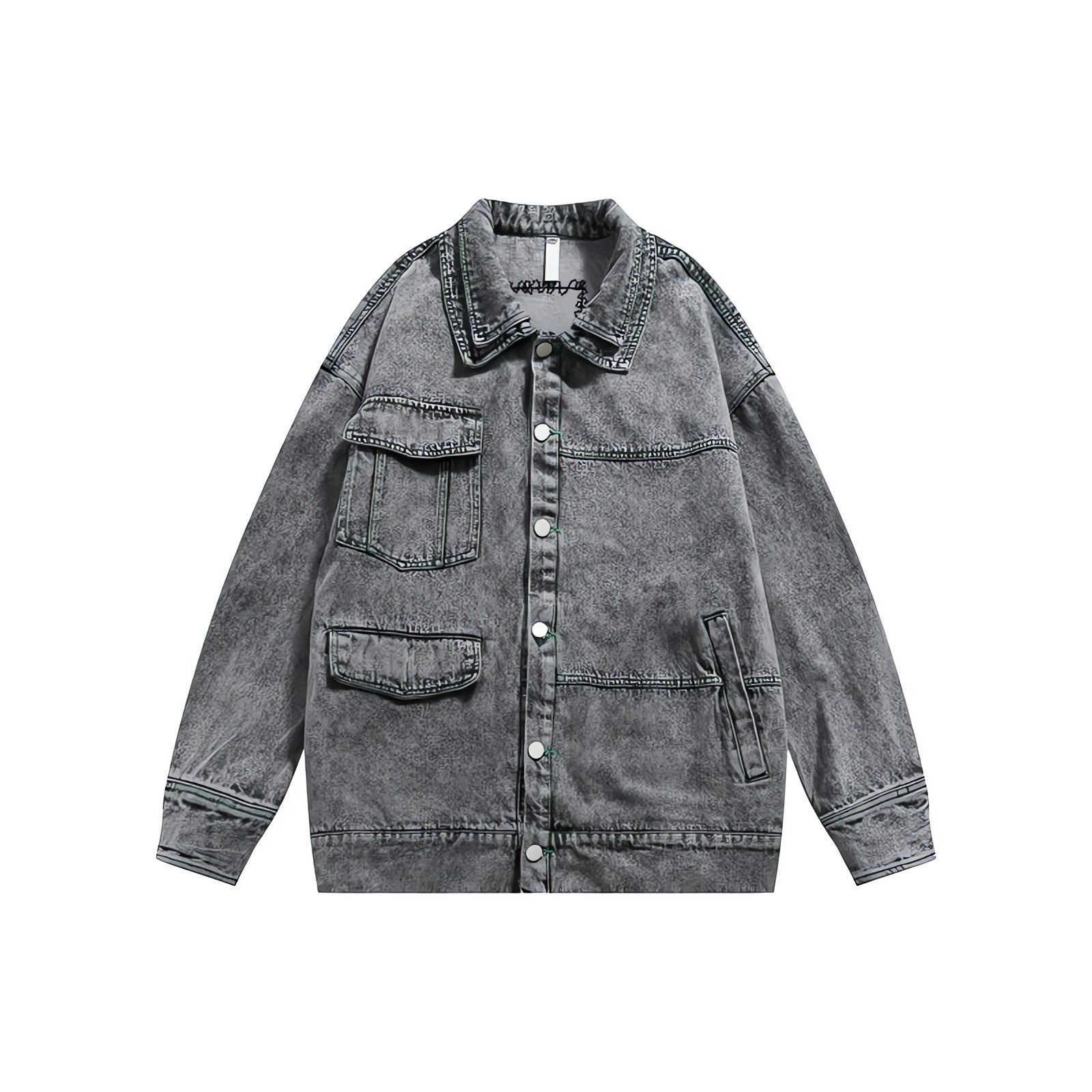 Double-Collared Denim Jacket - KAYSMAR