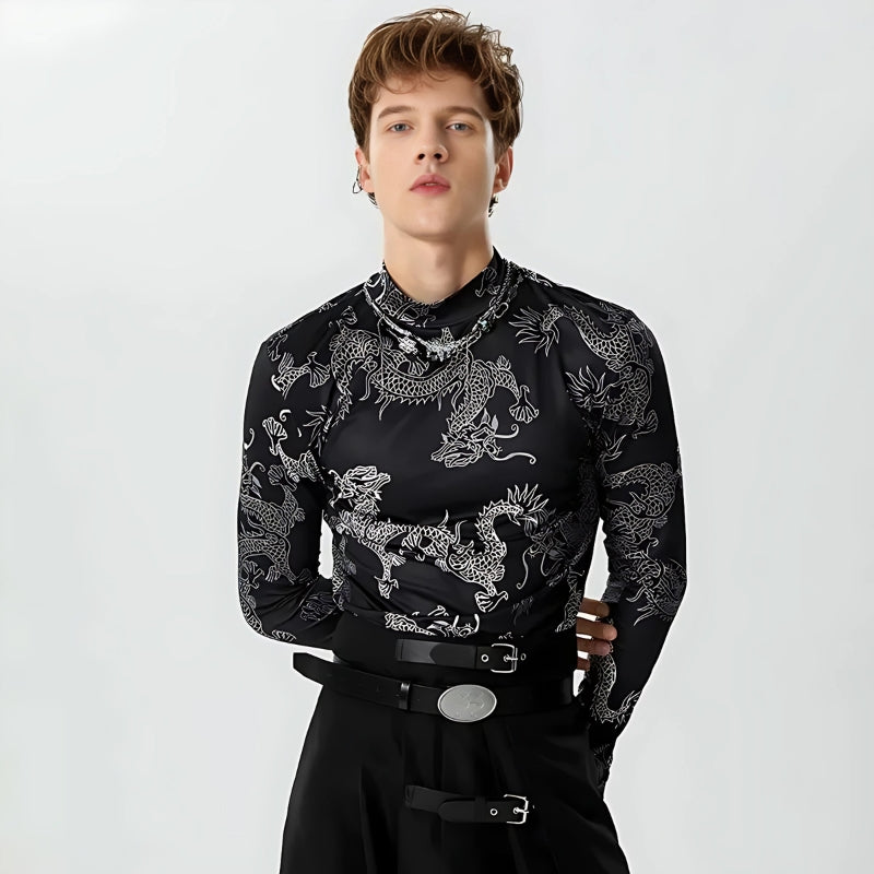 Dragon High Neck Top - KAYSMAR