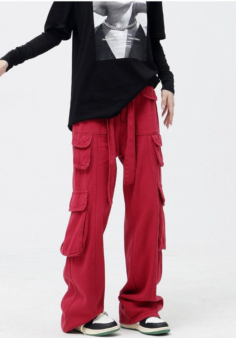 Drawstring Belt Cargo Pants - KAYSMAR