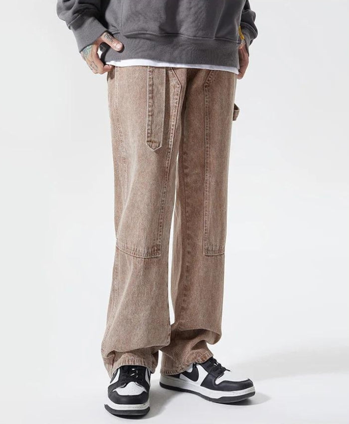Drawstring Belt Straight Leg Jeans - KAYSMAR