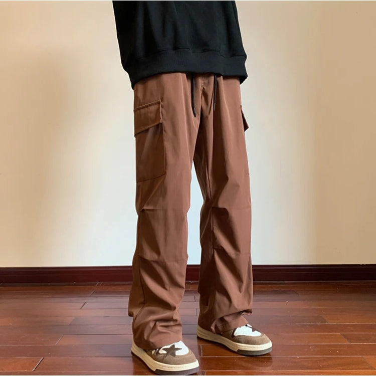 Drawstring Cargo Parachute Pants - KAYSMAR