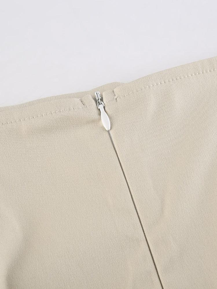 Drawstring Waist Parachute Maxi Skirt - KAYSMAR