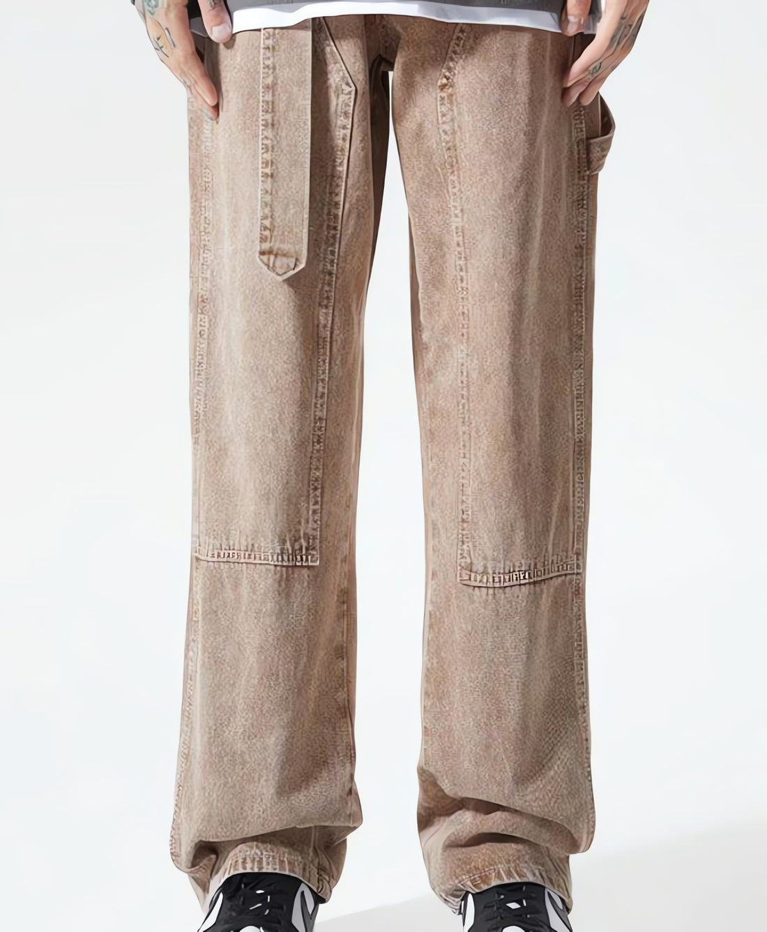 Drawstring Belt Straight Leg Jeans - KAYSMAR