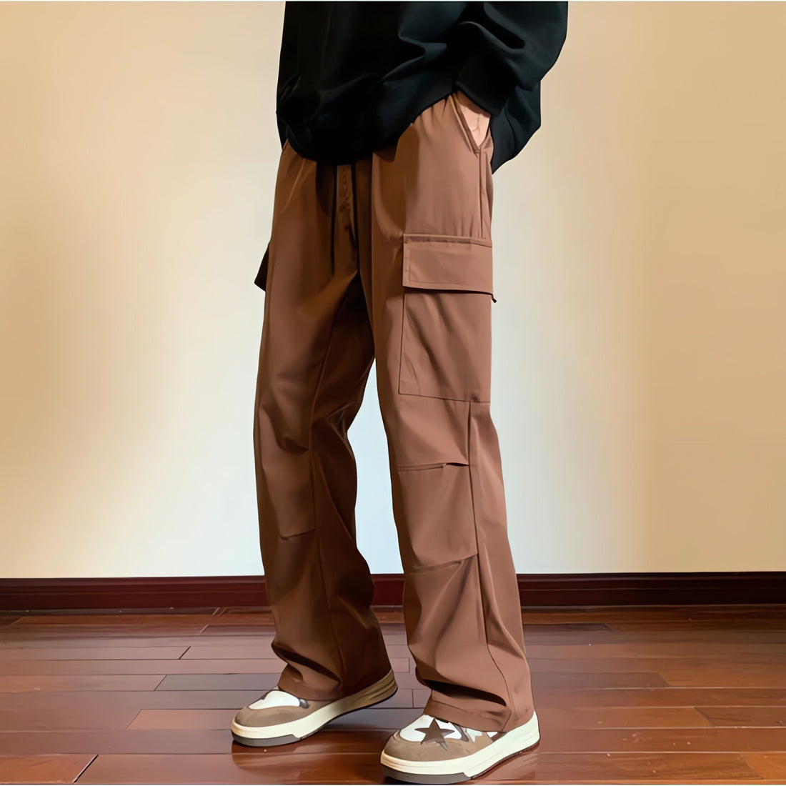Drawstring Cargo Parachute Pants - KAYSMAR