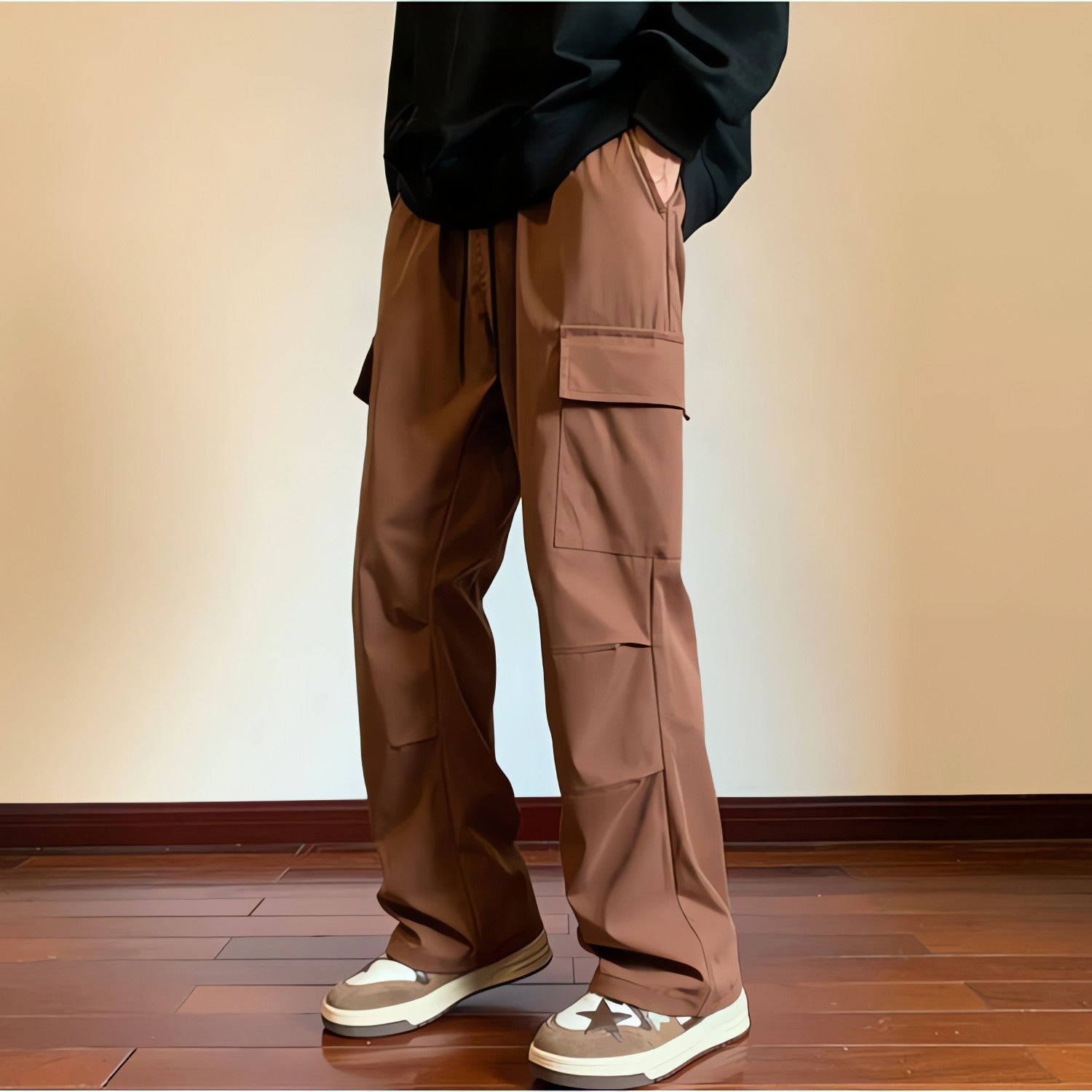 Drawstring Cargo Parachute Pants - KAYSMAR