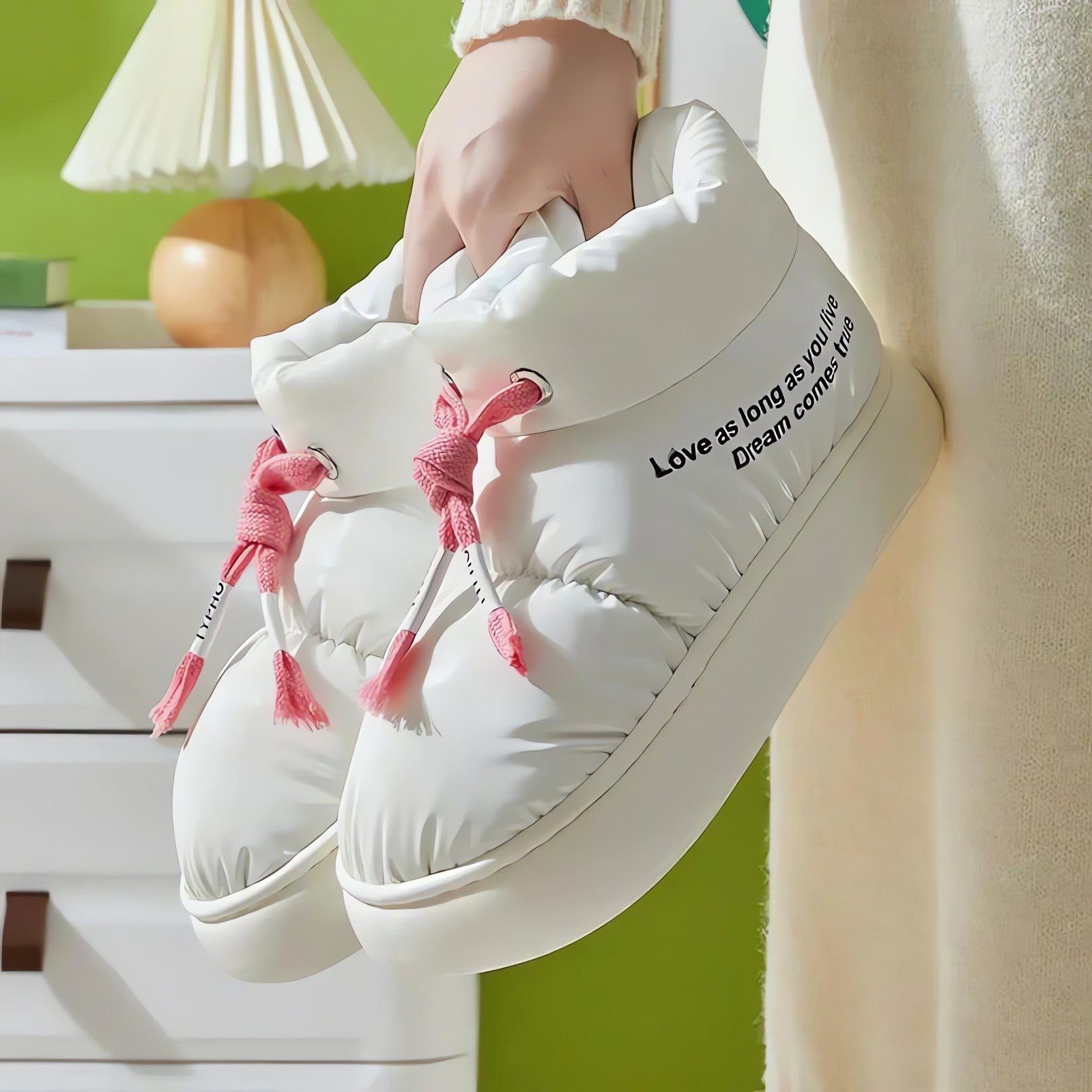Drawstring Puffer Slippers - KAYSMAR