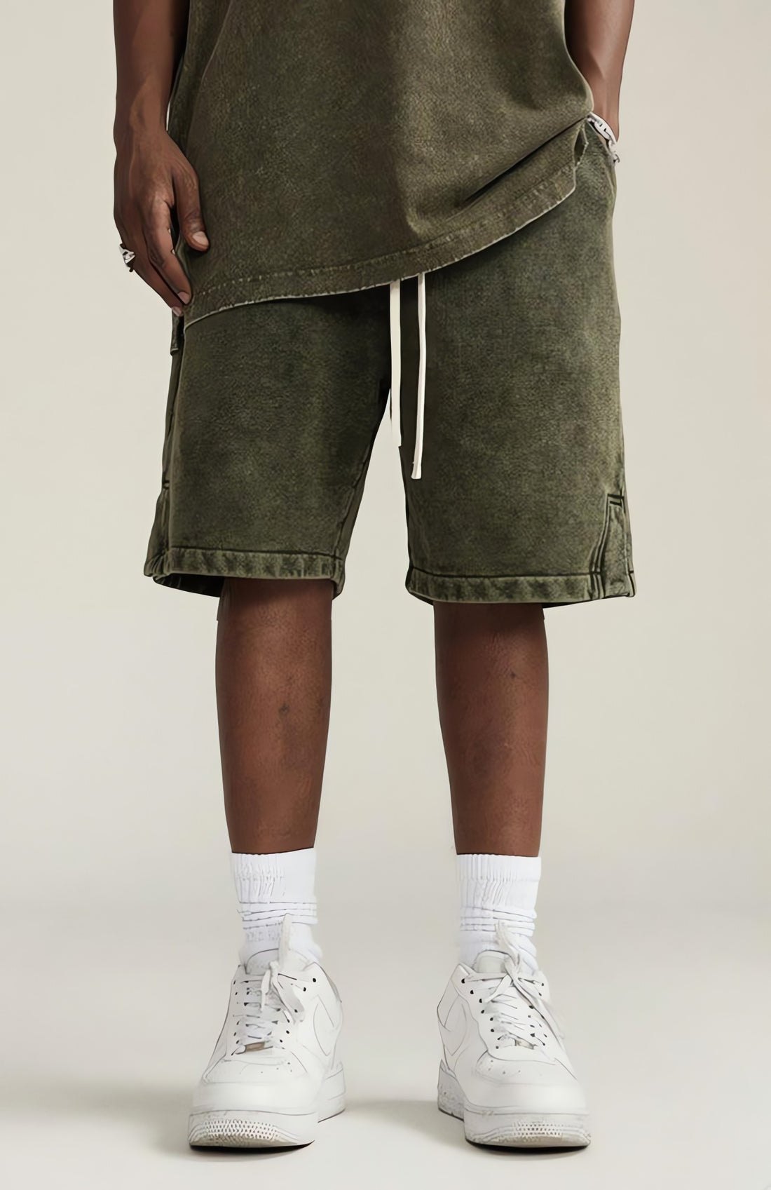 Drawstring Waist Loose Shorts - KAYSMAR