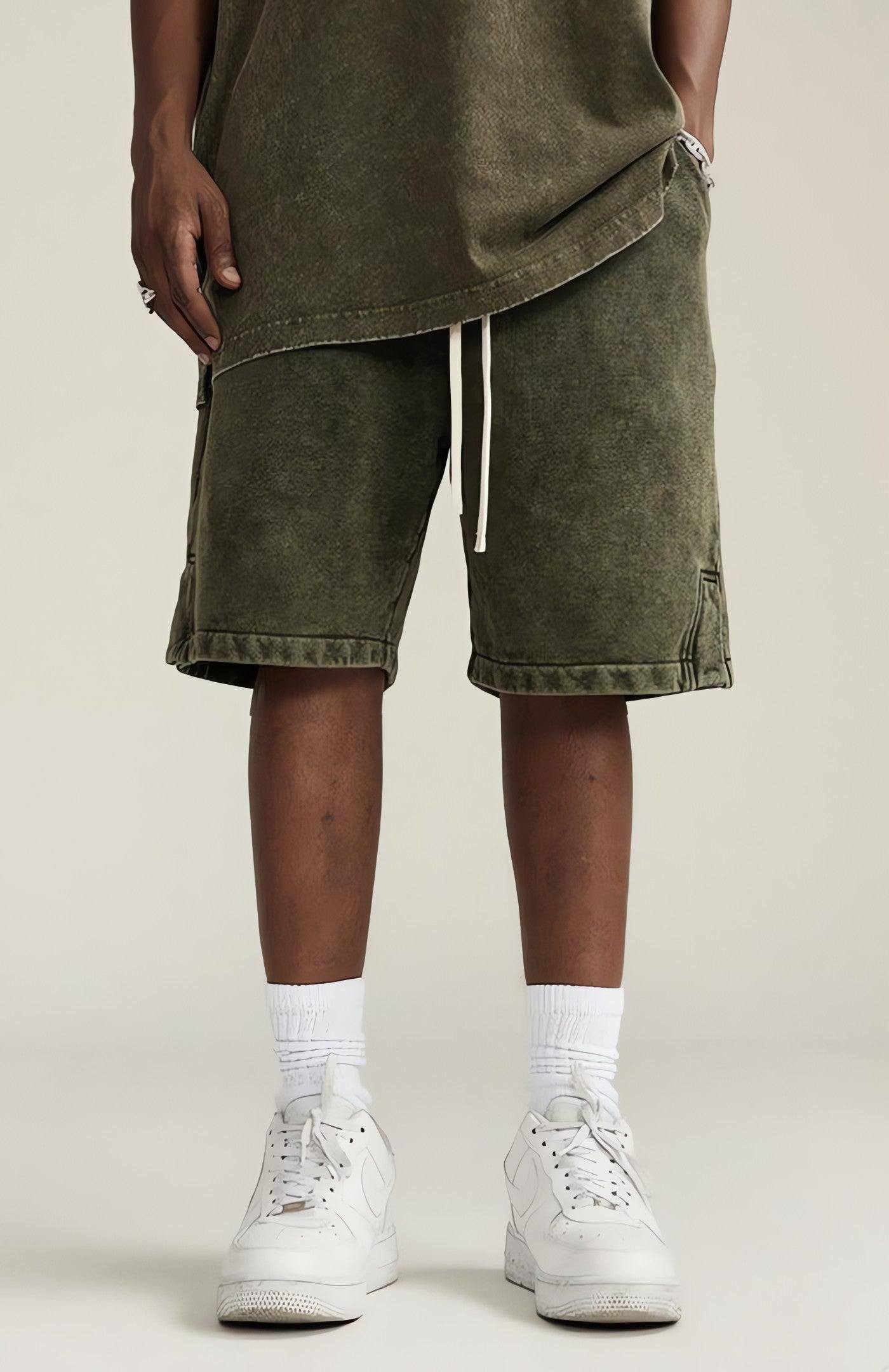 Drawstring Waist Loose Shorts - KAYSMAR