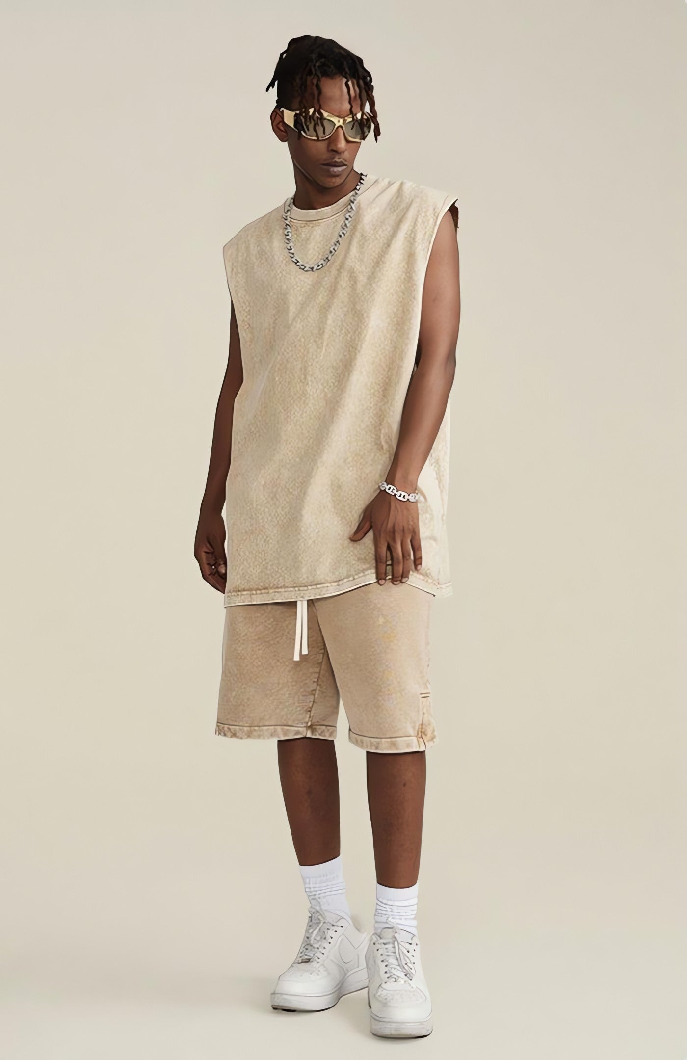 Drawstring Waist Loose Shorts - KAYSMAR