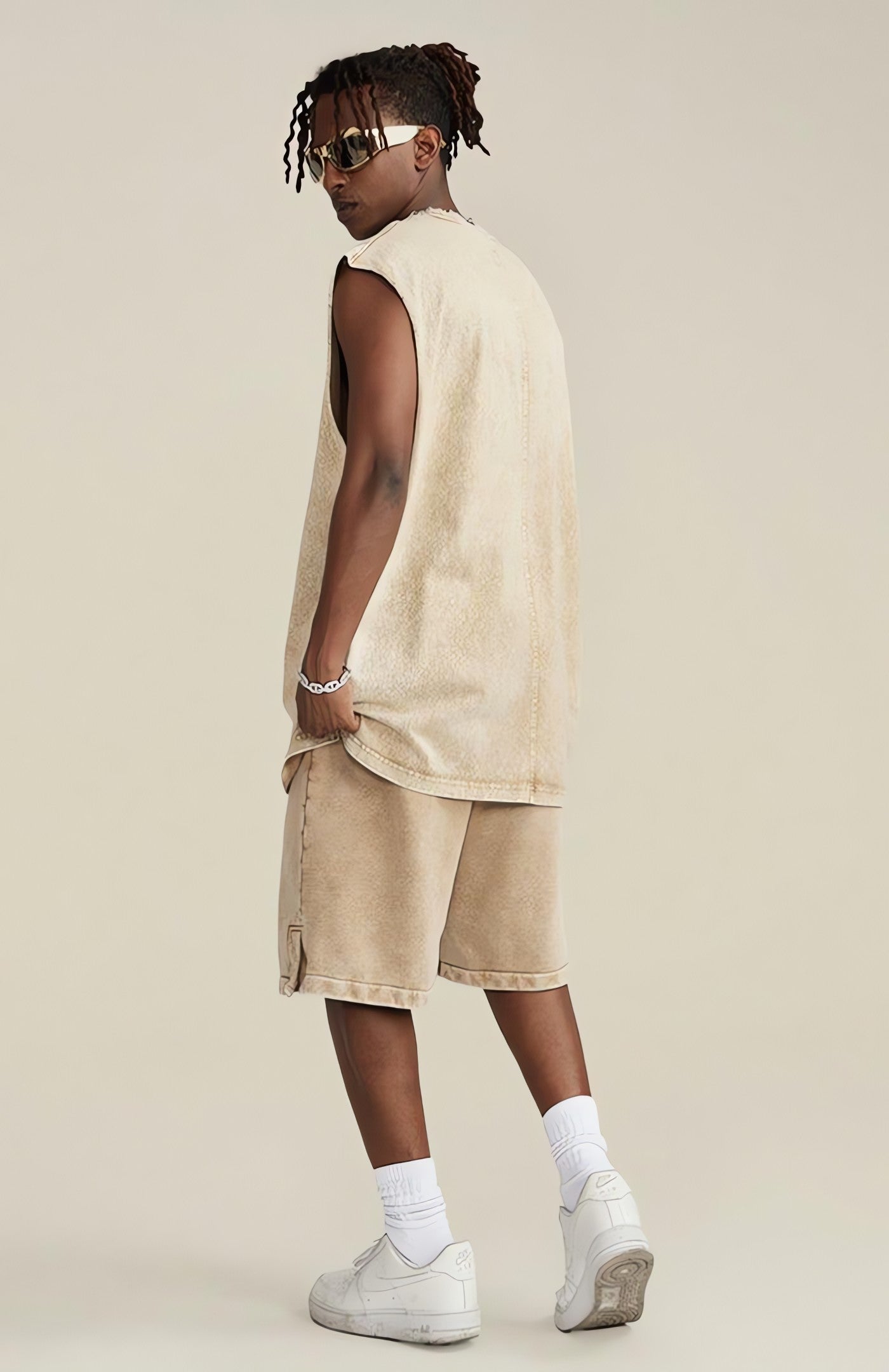 Drawstring Waist Loose Shorts - KAYSMAR