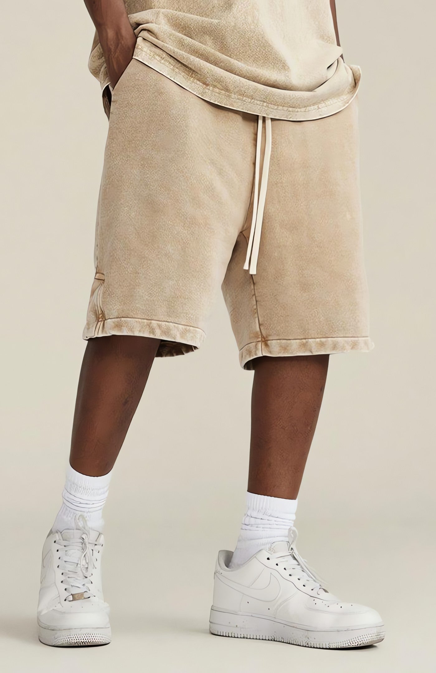 Drawstring Waist Loose Shorts - KAYSMAR