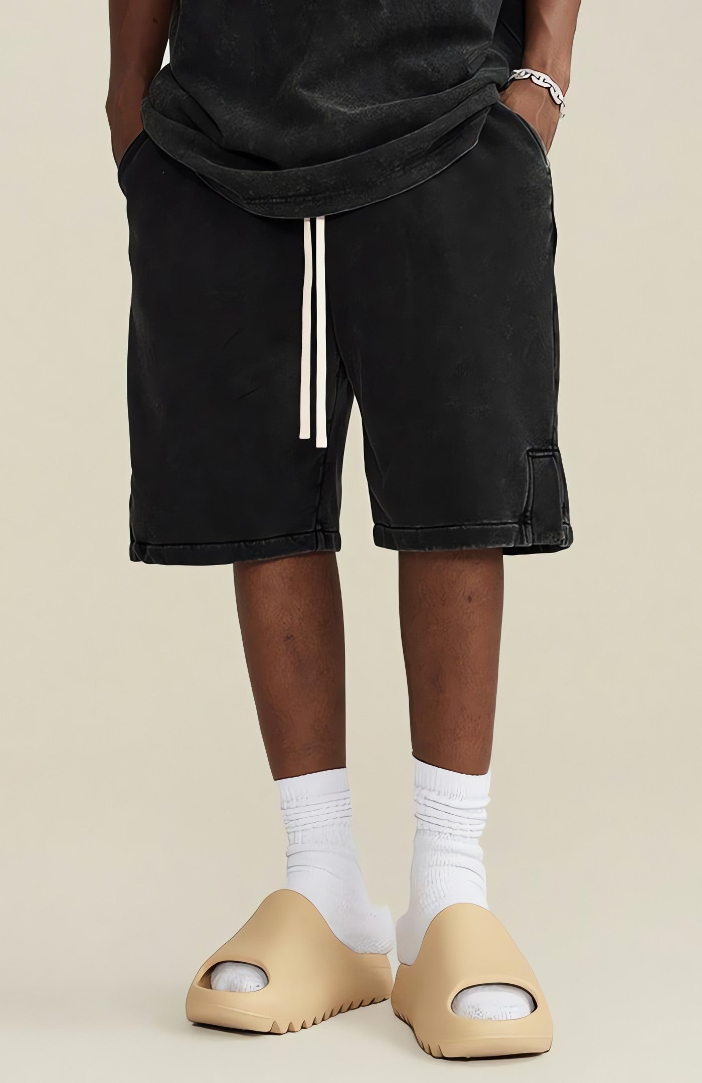 Drawstring Waist Loose Shorts - KAYSMAR