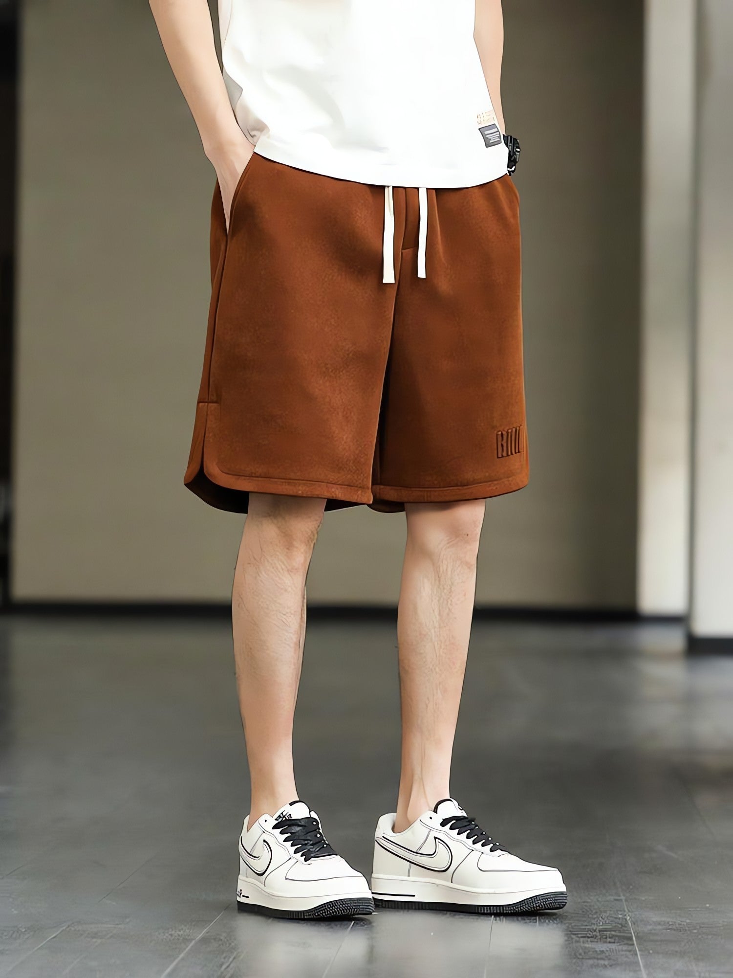Drawstring Waist Oversize Sweatshort - KAYSMAR