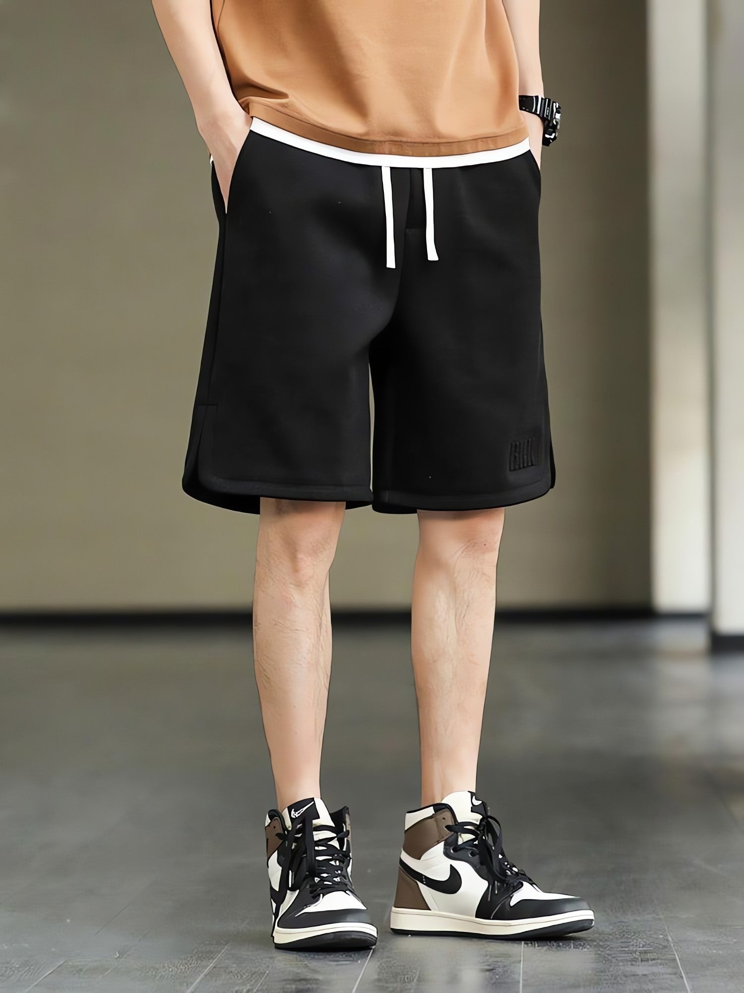 Drawstring Waist Oversize Sweatshort - KAYSMAR