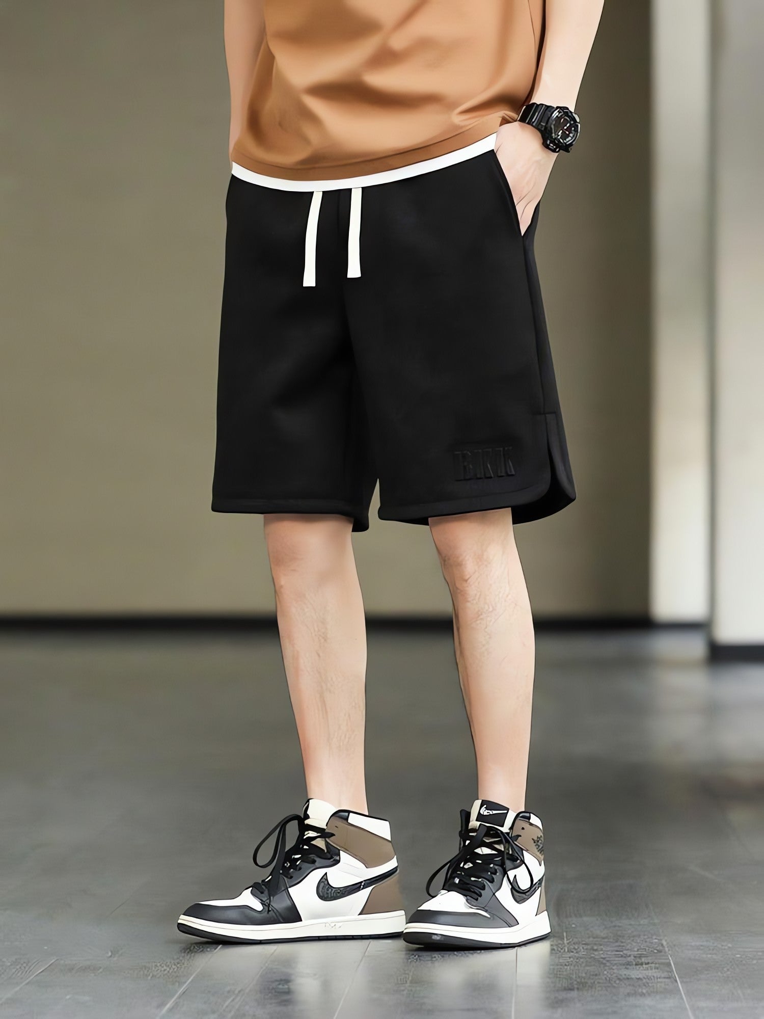Drawstring Waist Oversize Sweatshort - KAYSMAR