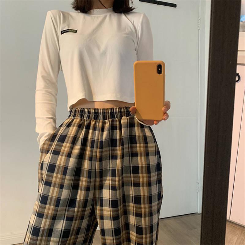 Elasticated Waist Checkered Sweatpants - KAYSMAR