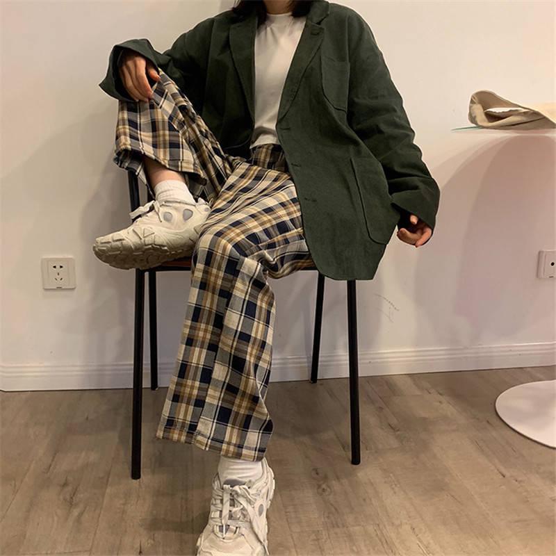 Elasticated Waist Checkered Sweatpants - KAYSMAR