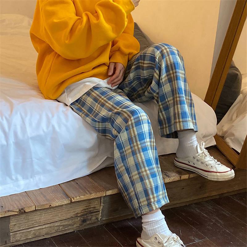 Elasticated Waist Checkered Sweatpants - KAYSMAR
