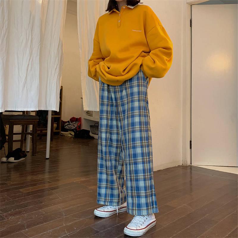 Elasticated Waist Checkered Sweatpants - KAYSMAR