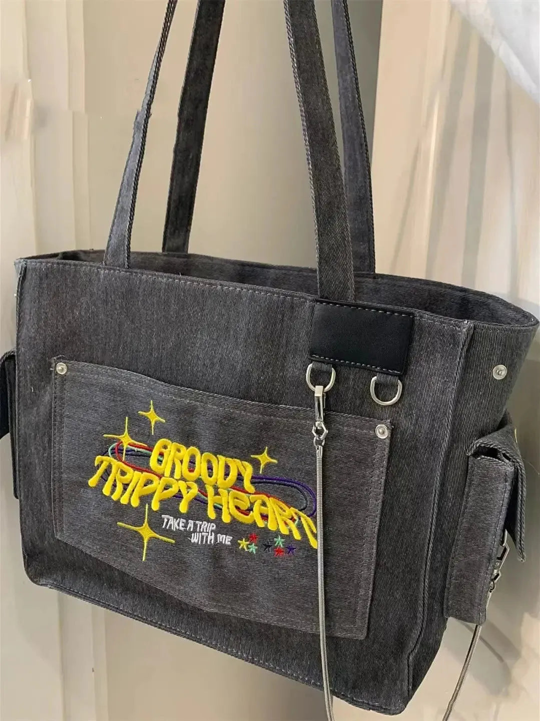 Embroidered Shoulder Bag - KAYSMAR