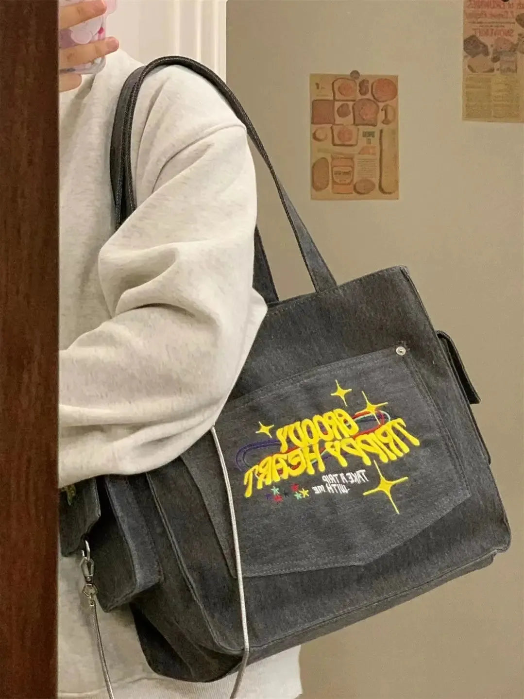 Embroidered Shoulder Bag - KAYSMAR