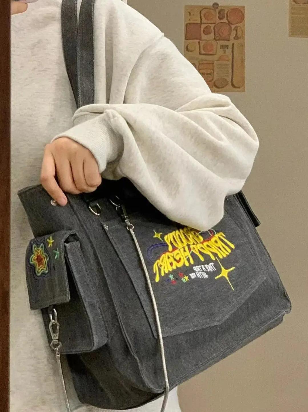 Embroidered Shoulder Bag - KAYSMAR