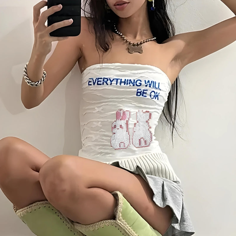 Everything Will Be Ok Tube Top - KAYSMAR