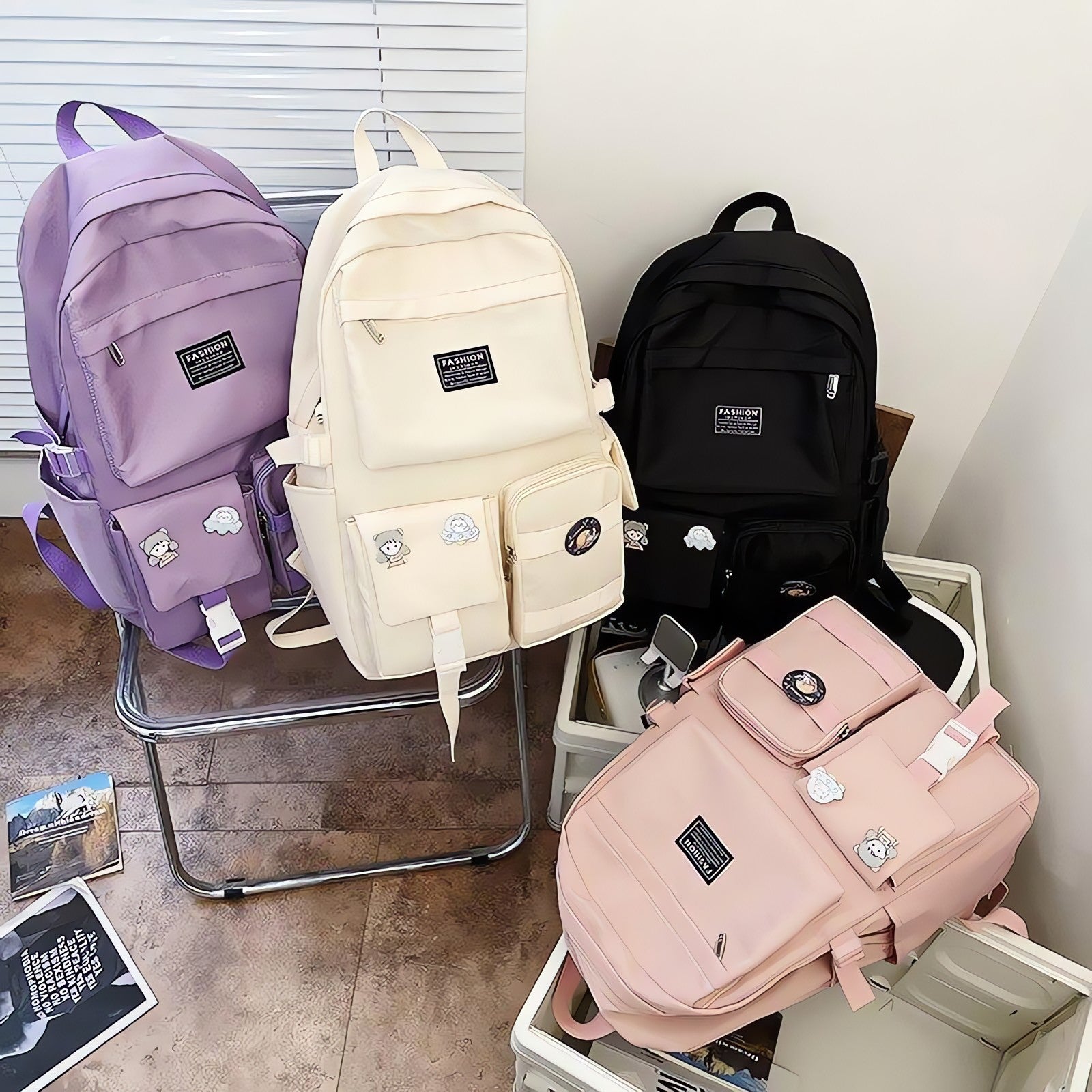 Extra Pockets Unisex School Backpack - KAYSMAR