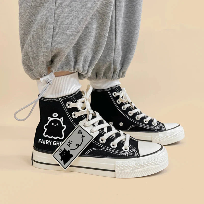Fairy Ghost Lace Up Canvas Shoes - KAYSMAR