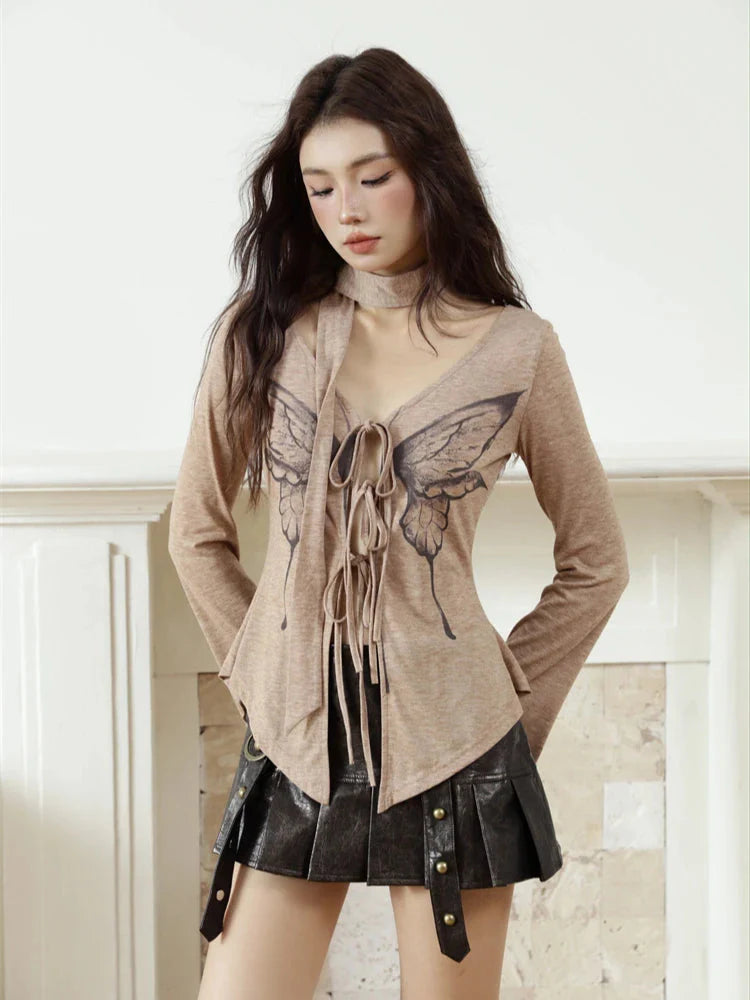 Fairy Grunge Butterfly Open Front Top - KAYSMAR