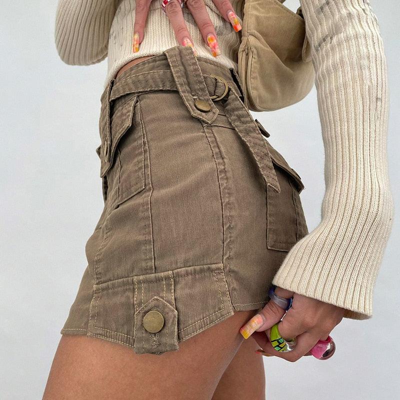 Fairy Grunge Cargo Mini Skirt - KAYSMAR
