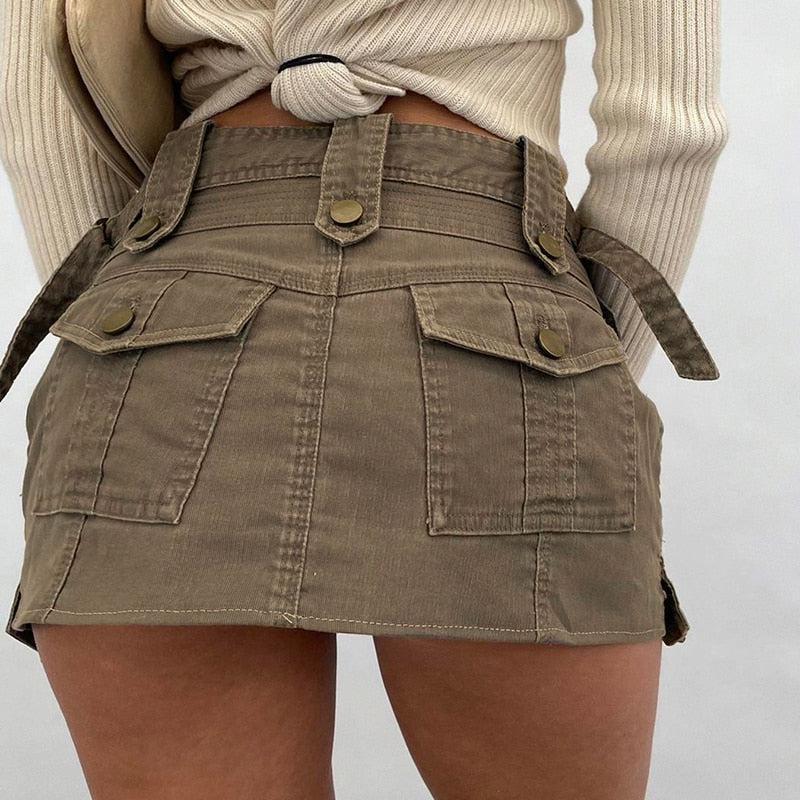 Fairy Grunge Cargo Mini Skirt - KAYSMAR